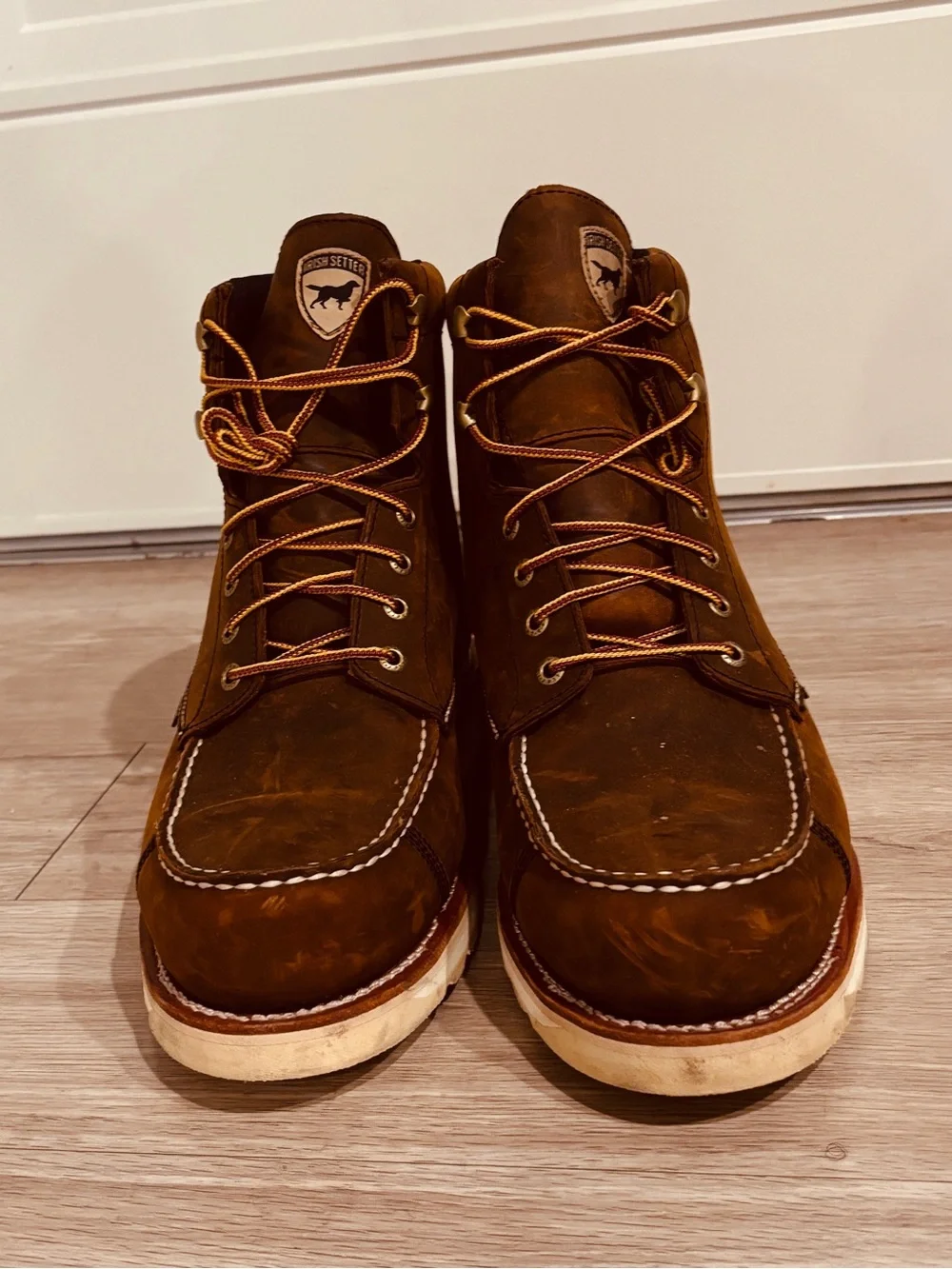 Irish Setter Wingshooter Men’s Brown Waterproof Safety Toe Work Boots USA 13D
